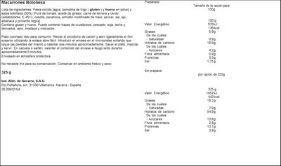 Macarrones Carretilla 325g bolo&ntilde;esa