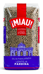 Lenteja pardina calidad extra Miau 1 kg