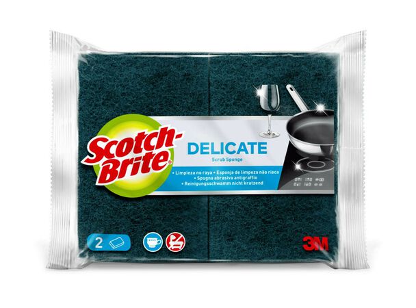 Estropajo de fibra con esponja Scotch-Brite 2 uds no raya
