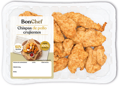 Chispas de pollo crujientes sin gluten Bonchef 200g aprox