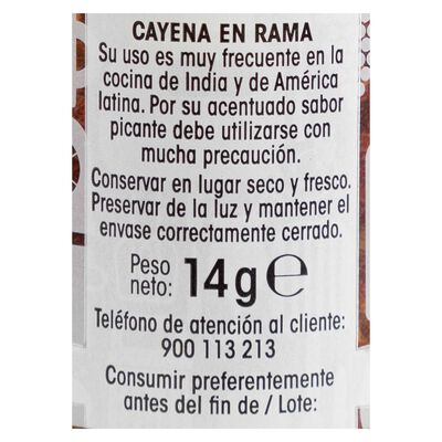 Cayena en rama Alipende 14g