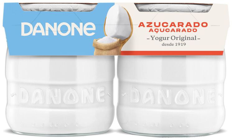 Yogur original Danone pack 2 azucarado