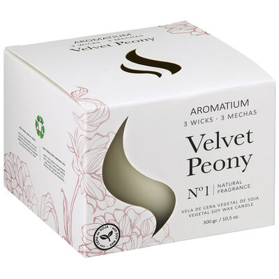Vela 3 mechas Aromatium velvet peony