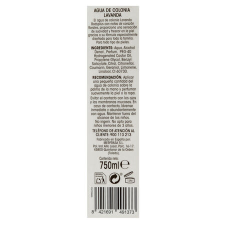 Agua de Colonia Bodyplus 750ml lavanda
