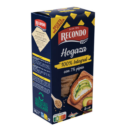 Hogaza de pan integral Recondo 240g