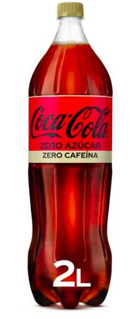 Refresco cola Coca-Cola botella 2l zero az&uacute;car zero sin cafe&iacute;na