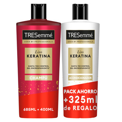 Champ&uacute; tresemm&eacute; 685ml K&eacute;ratina+acondicionador 400ml