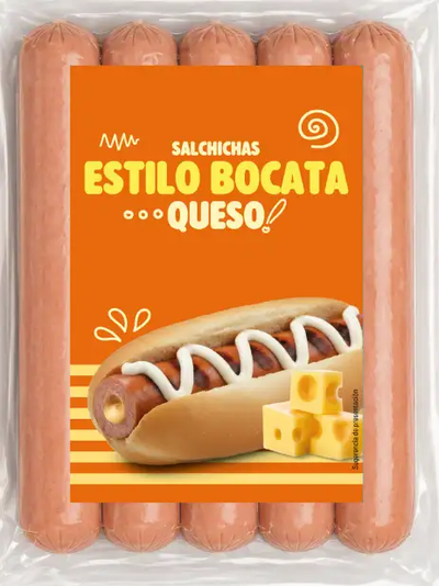 Salchicha estilo bocata Pln 375g con queso