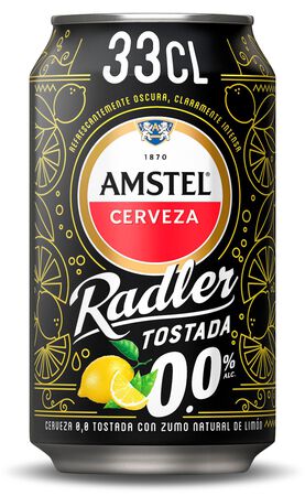 Cerveza tostada 00 radler Amstel lata 33cl