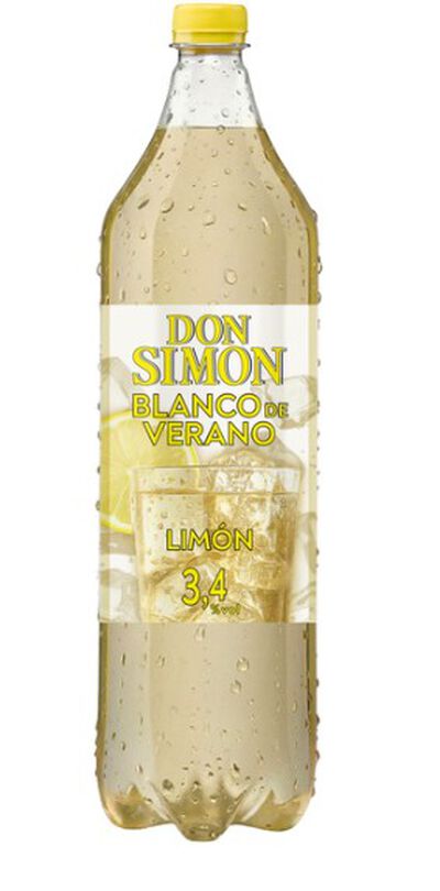Vino blanco de verano con sabor a limón Don Simon 1,5l