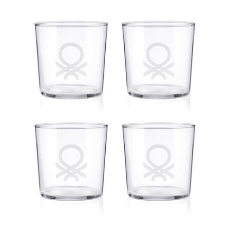 Vaso de cristal Benetton pack 4