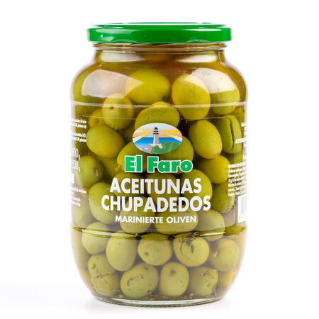 Aceitunas verdes chupadedos El Faro 500g