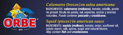 Calamares en trozos con salsa americana Orbe 72g