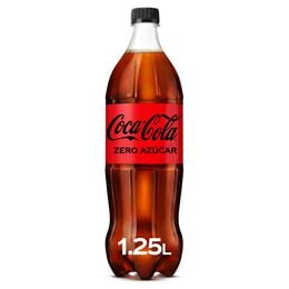 Refresco cola Coca-Cola botella 1,25l zero azúcar