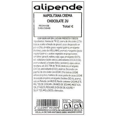 Napolitana Crema Chocolate 2u