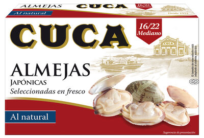 Almejas al natural 16/22 Cuca 65g