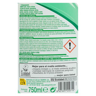 Desengrasante l&iacute;quido Green Lanta 750ml