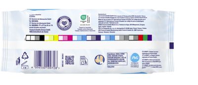 Toallita infantil con un 99% de agua Dodot 60 unidades