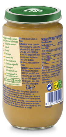 Tarro Hero Solo verdura merluza desde 8meses 235g