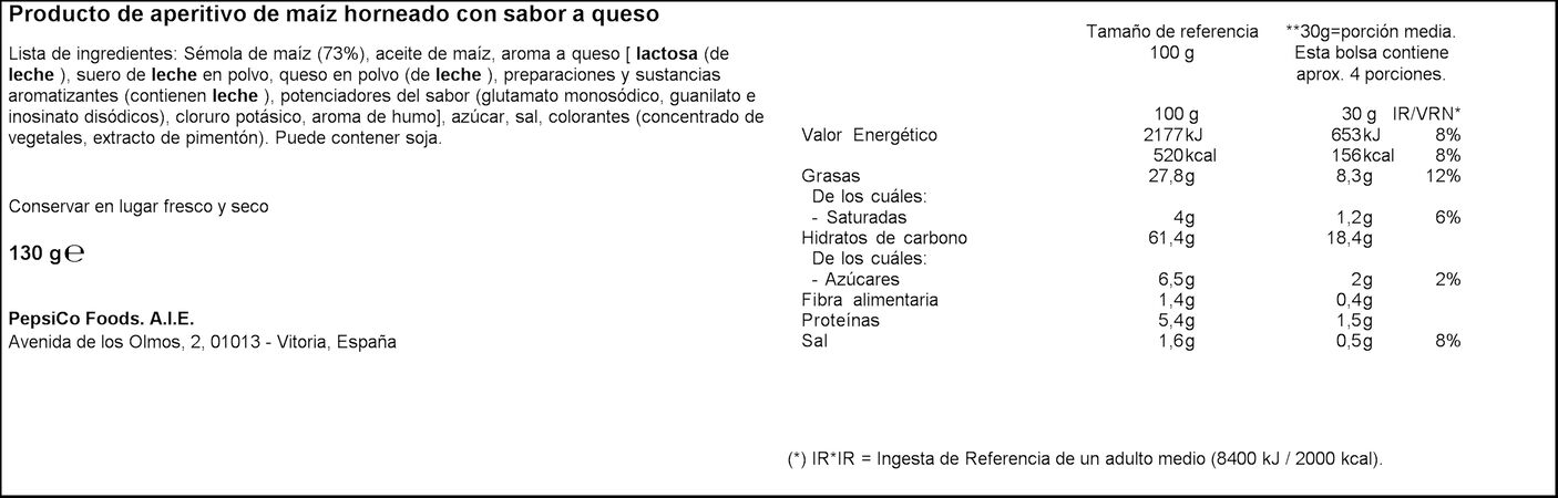 Snack de maíz cheetos 130g pelotazos
