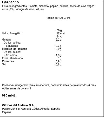 Gazpacho tradicional Don Simón 330ml pack 3