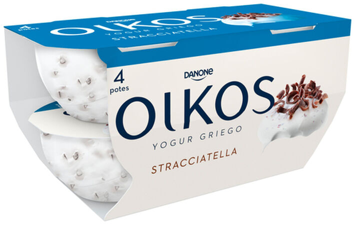 Yogur estilo griego Oikos pack 4 stracciatella