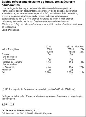 Refresco limón Fanta 1,25l