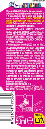 Dent&iacute;frico Bodyplus 50ml junior