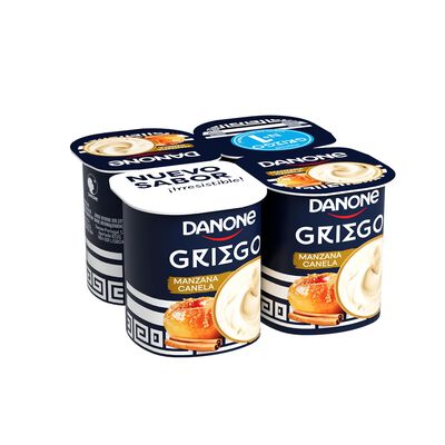 Yogur Griego Danone Pack 4 Manzana Y Canela