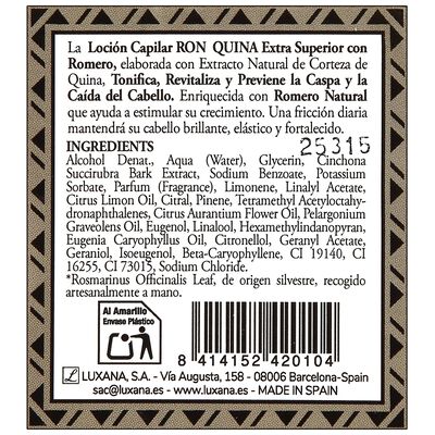 Loci&oacute;n capilar antica&iacute;da ron quina Crusellas 500ml