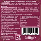 Comida h&uacute;meda gato Meque tarrina rico en trucha 100g