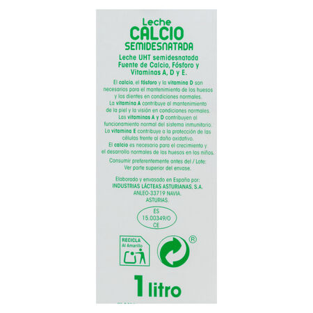 Leche Alipende calcio 1l semidesnatada