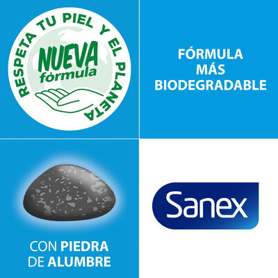 Desodorante roll-on Sanex Natur Protect piel normal 24h con piedra de alumbre 50ml