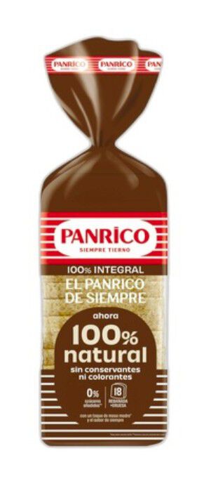 Pan molde integral sin corteza Panrico 450g