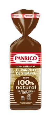 Pan molde integral sin corteza Panrico 450g