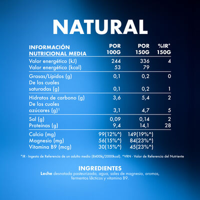 yogur proteico natural con alto contenido en prote&iacute;nas Danone 450g