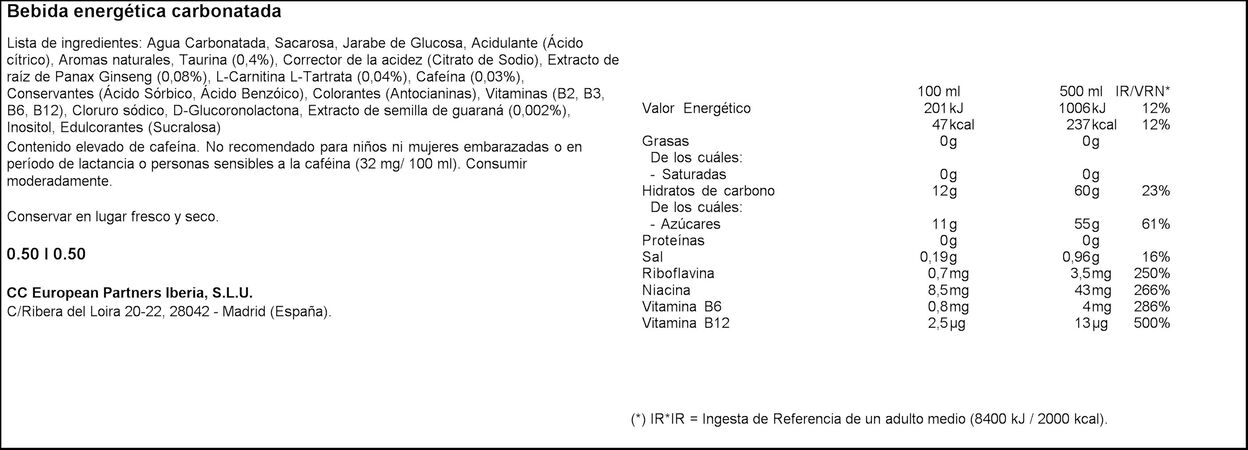 Bebida energética Monster 50cl pack 4 green taurina ginseng