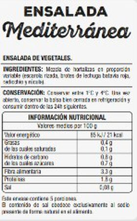 Ensalada mediterránea Alipende 250g