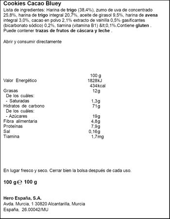 Galletas de cereales con cacao Bluey Hero 100g