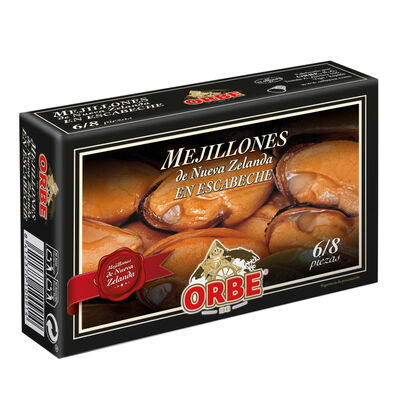 Mejillon en escabeche de Nueva Zelanda Orbe 69g 6/8