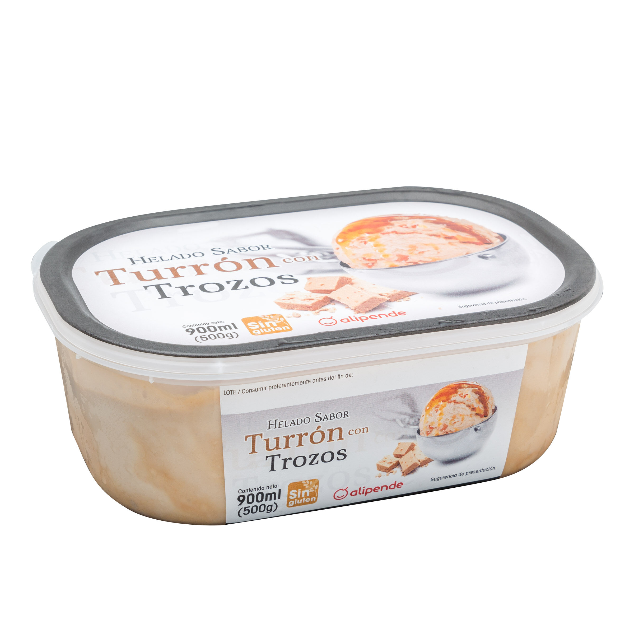 Helado en tarrina Alipende 900ml turrón