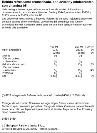 Bebida isotónica Powerade botella 50cl ice storm