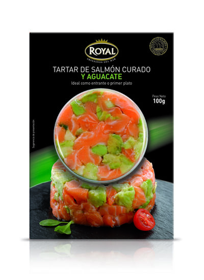 Tartar de salmón Royal 100g con aguacate
