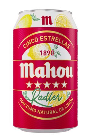 Cerveza con lim&oacute;n Mahou 5 Estrellas Radler lata 33cl
