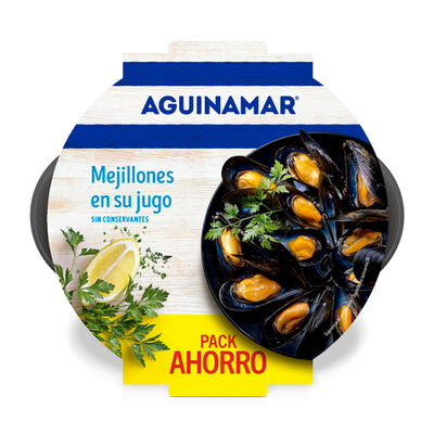 Mejillón cocido Aguinamar 900g en su jugo