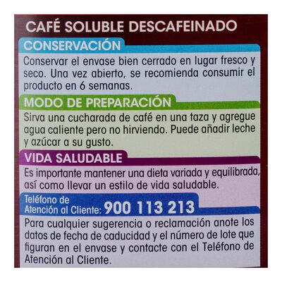 Caf&eacute; soluble Alipende descafeinado 200g mezcla