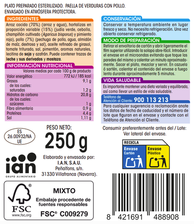 Paella valenciana Alipende 250g