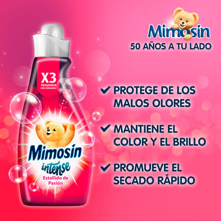 Suavizante concentrado Mimosín 52 lavados intense pasion