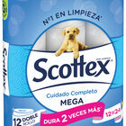 Papel higiénico Scottex 12 rollos Mega doble longitud