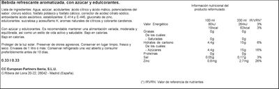 Bebida isotónica Aquarius lata 33cl naranja